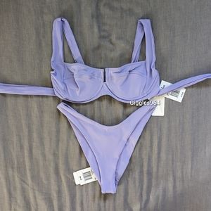 L*Space Camellia Cabana Bikini Set Wisteria